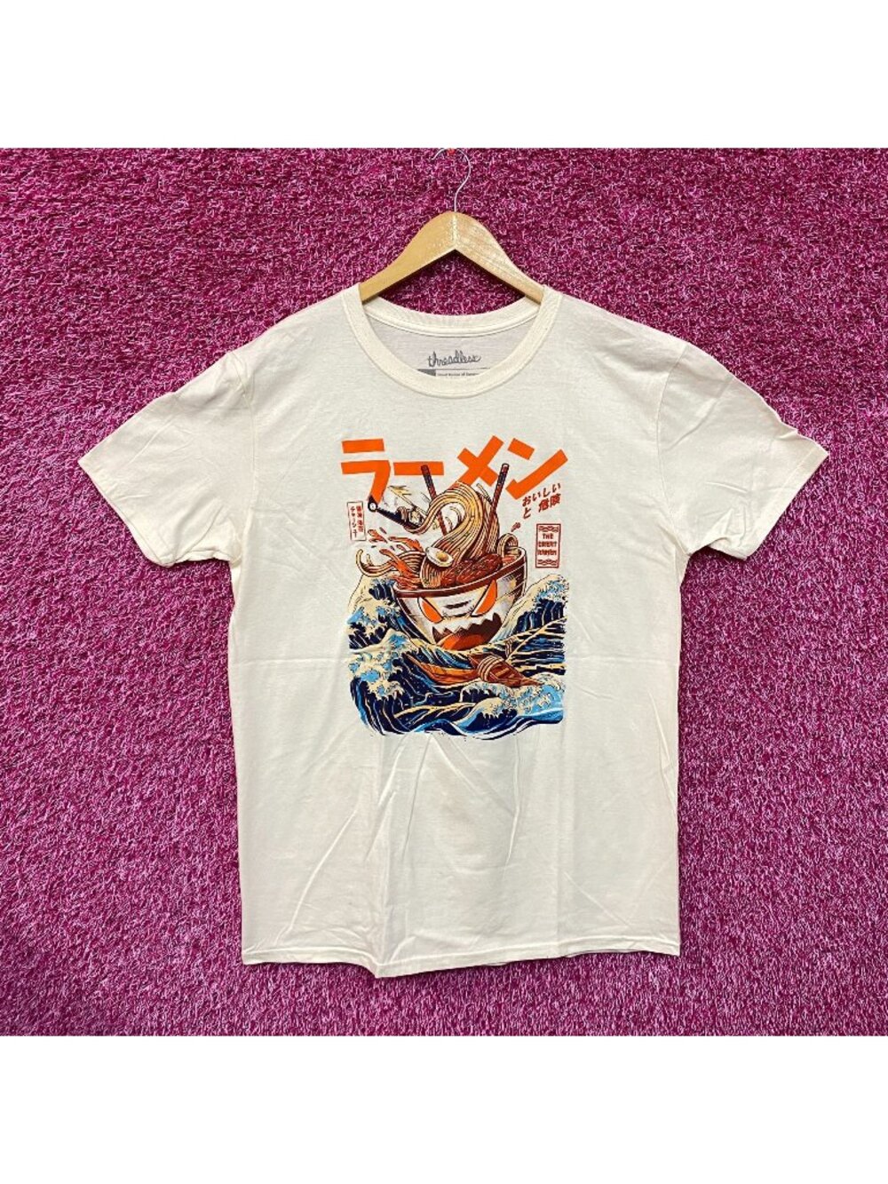 Great Ramen of Kanagawa Kaiju Ramen Threadless Pop Art Tee L